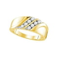thumbnail image 1 of 10kt Yellow Gold Mens Round Diamond Band Wedding Anniversary Ring 1/2 Cttw, 1 of 1