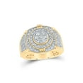 thumbnail image 1 of 10kt Yellow Gold Mens Round Diamond Circle Cluster Ring 2-3/4 Cttw, 1 of 1