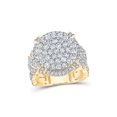 thumbnail image 1 of 10kt Yellow Gold Mens Round Diamond Circle Cluster Ring 4-1/2 Cttw, 1 of 1