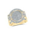 thumbnail image 1 of 10kt Yellow Gold Mens Round Diamond Circle Ring 7/8 Cttw, 1 of 1