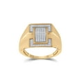 thumbnail image 1 of 10kt Yellow Gold Mens Round Diamond Cluster Ring 1/4 Cttw, 1 of 4
