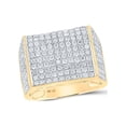 thumbnail image 1 of 10kt Yellow Gold Mens Round Diamond Cluster Ring 2-1/2 Cttw, 1 of 1
