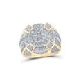 thumbnail image 1 of 10kt Yellow Gold Mens Round Diamond Cluster Ring 2-3/8 Cttw, 1 of 1
