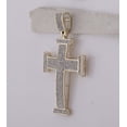 thumbnail image 1 of 10kt Yellow Gold Mens Round Diamond Cross Religious Charm Pendant 3/4 Cttw, 1 of 1