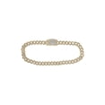 thumbnail image 1 of 10kt Yellow Gold Mens Round Diamond Curb Link Link Bracelet 3 Cttw, 1 of 1