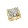 thumbnail image 1 of 10kt Yellow Gold Mens Round Diamond Domed Cluster Ring 1/2 Cttw, 1 of 1