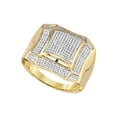 thumbnail image 1 of 10kt Yellow Gold Mens Round Diamond Domed Cluster Ring 1/2 Cttw, 1 of 1
