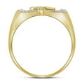 thumbnail image 1 of 10kt Yellow Gold Mens Round Diamond Eagle Cluster Ring 1/4 Cttw, 1 of 3