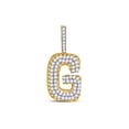 thumbnail image 1 of 10kt Yellow Gold Mens Round Diamond "G" Charm Pendant 1-3/8 Cttw, 1 of 1
