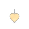 thumbnail image 1 of 10kt Yellow Gold Mens Round Diamond Heart Memory Charm Pendant 1/5 Cttw, 1 of 1