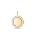 thumbnail image 1 of 10kt Yellow Gold Mens Round Diamond Memory Circle Charm Pendant 1/2 Cttw, 1 of 1