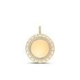 thumbnail image 1 of 10kt Yellow Gold Mens Round Diamond Memory Circle Charm Pendant 3/8 Cttw, 1 of 1