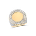 thumbnail image 1 of 10kt Yellow Gold Mens Round Diamond Memory Circle Ring 1-1/2 Cttw, 1 of 1
