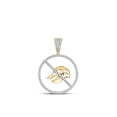 thumbnail image 1 of 10kt Yellow Gold Mens Round Diamond No Cap Charm Pendant 2 Cttw, 1 of 1