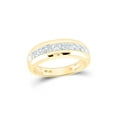 thumbnail image 1 of 10kt Yellow Gold Mens Round Diamond Wedding Single Row Band Ring 1/2 Cttw, 1 of 4