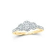 thumbnail image 1 of 10kt Yellow Gold Oval Diamond 3-stone Bridal Wedding Engagement Ring 1/2 Cttw, 1 of 1