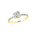 thumbnail image 1 of 10kt Yellow Gold Princess Diamond Solitaire Bridal Wedding Engagement Ring 1/4 Cttw, 1 of 1