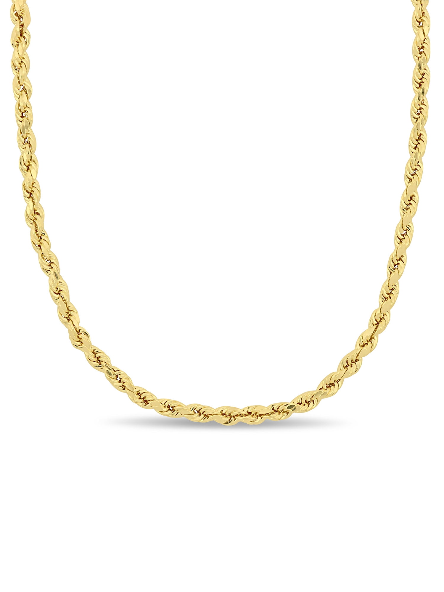 14K Gold Thin 1-1.5MM Rope Chain Cable Choker Necklace 15-18