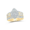 thumbnail image 1 of 10kt Yellow Gold Round Diamond Bridal Wedding Ring Band Set 1-1/4 Cttw, 1 of 1