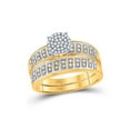 thumbnail image 1 of 10kt Yellow Gold Round Diamond Bridal Wedding Ring Band Set 1/5 Cttw, 1 of 1