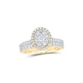 thumbnail image 1 of 10kt Yellow Gold Round Diamond Bridal Wedding Ring Band Set 1 Cttw, 1 of 1