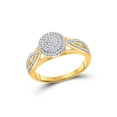 thumbnail image 1 of 10kt Yellow Gold Round Diamond Cluster Bridal Wedding Engagement Ring 1/4 Cttw, 1 of 2