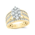 thumbnail image 1 of 10kt Yellow Gold Round Diamond Cluster Bridal Wedding Engagement Ring 2 Cttw, 1 of 1