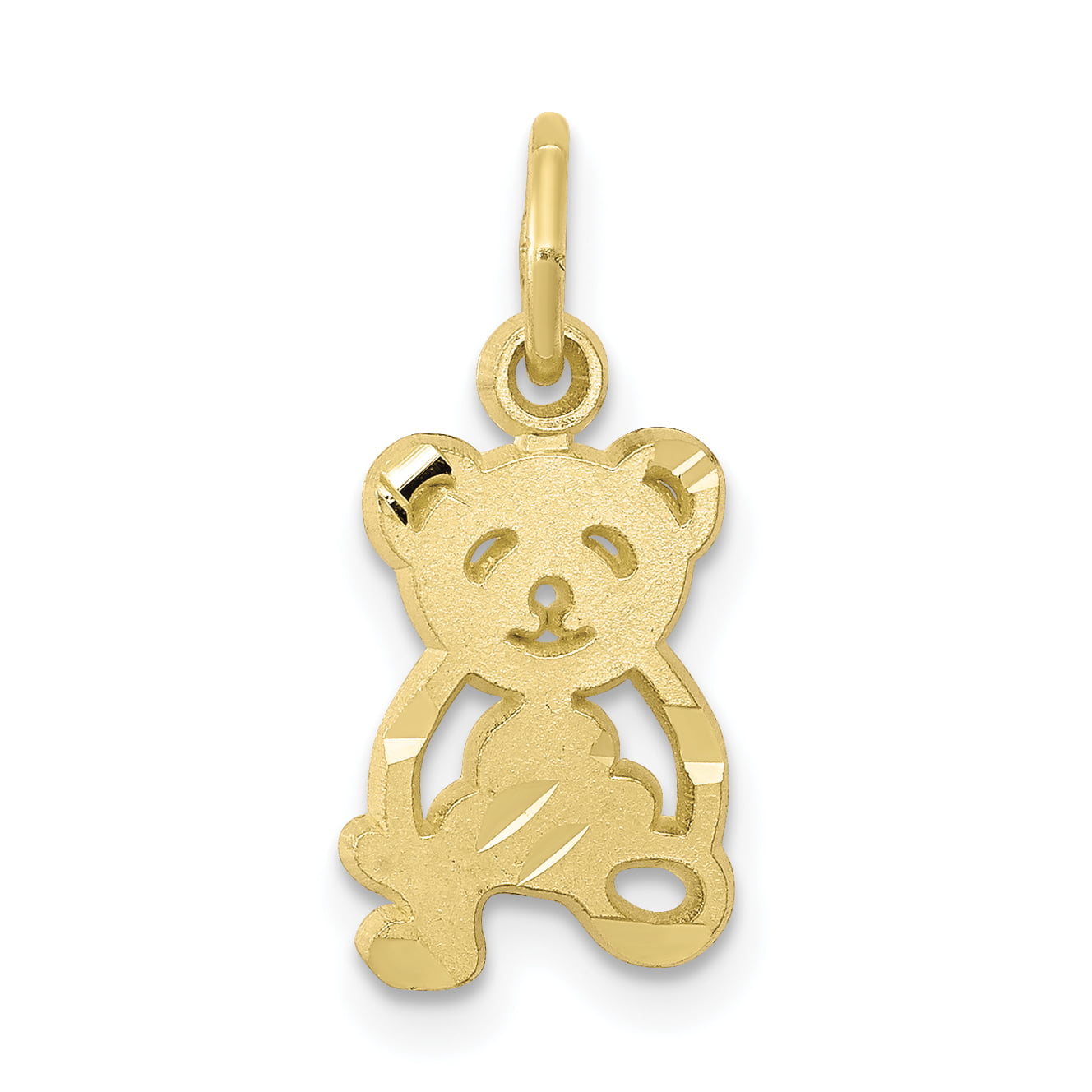 14k Tri Color Gold High Polished Teddy Bear Charm Necklace Singapore C –  Direct Source Gold & Diamond
