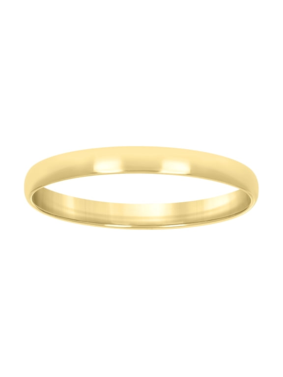 10kt Yellow Gold Unisex 2mm Regular-Fit Wedding Band Ring Size 10