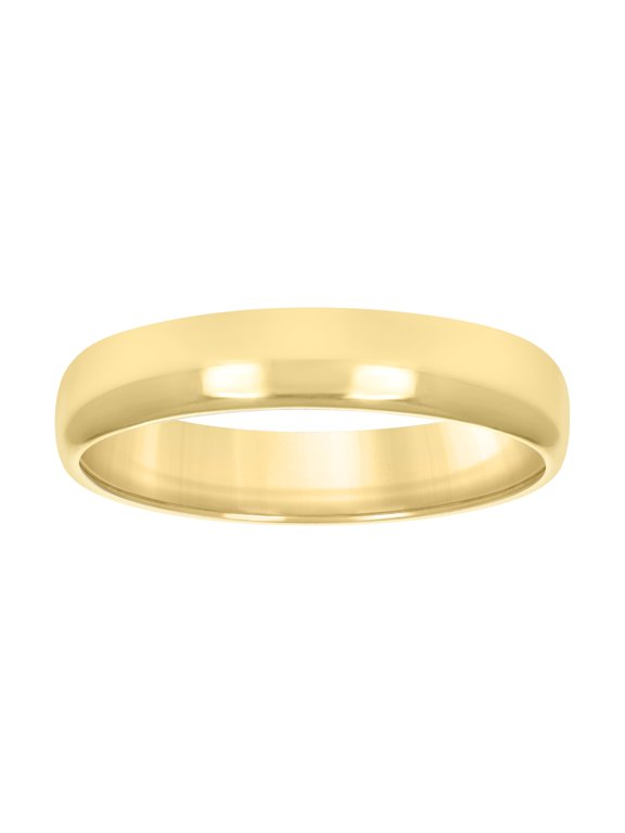 10kt Yellow Gold Unisex 4mm Regular-Fit Wedding Band Ring Size 10