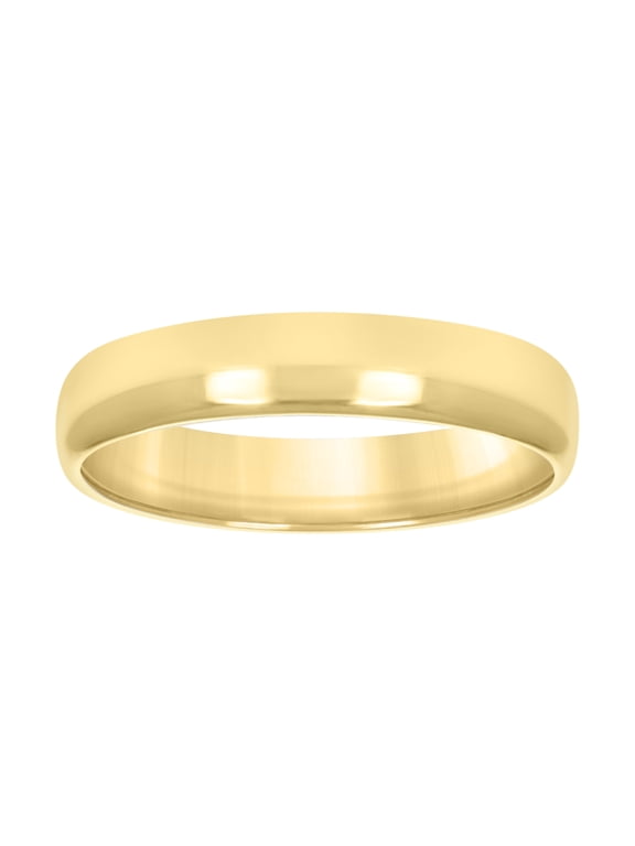 10kt Yellow Gold Unisex 4mm Regular-Fit Wedding Band Ring Size 13