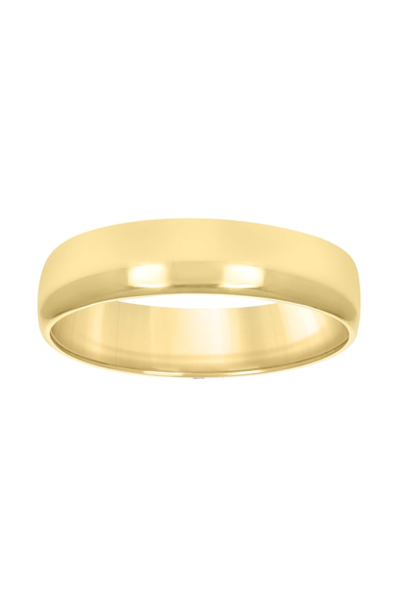10kt Yellow Gold Unisex 5mm Regular-Fit Wedding Band Ring Size 13