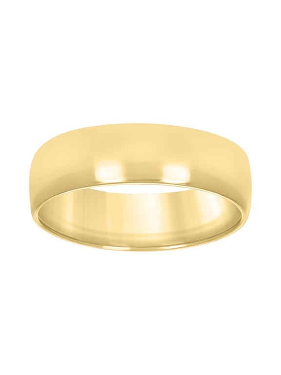 10kt Yellow Gold Unisex 7mm Regular-Fit Wedding Band Ring Size 7