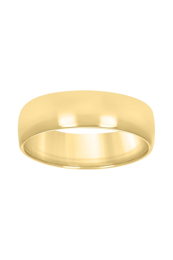 10kt Yellow Gold Unisex 7mm Regular-Fit Wedding Band Ring Size 8