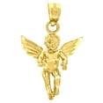 thumbnail image 1 of 10k Yellow Gold Unisex Angel Religious Charm Pendant for Men Women, 1 of 3