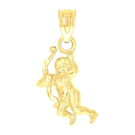 10k Yellow Gold Womens Angel Religious Charm Pendant for Women