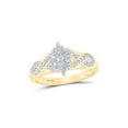 thumbnail image 1 of 10kt Yellow Gold Womens Round Diamond Cluster Ring 1/4 Cttw, 1 of 1