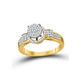 thumbnail image 1 of 10kt Yellow Gold Womens Round Diamond Cluster Ring 1/4 Cttw, 1 of 1