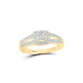 thumbnail image 1 of 10kt Yellow Gold Womens Round Diamond Cluster Ring 1/5 Cttw, 1 of 1