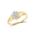 thumbnail image 1 of 10kt Yellow Gold Womens Round Diamond Cluster Ring 1/8 Cttw, 1 of 2