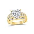thumbnail image 1 of 10kt Yellow Gold Womens Round Diamond Cluster Ring 1/8 Cttw, 1 of 4