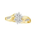 thumbnail image 1 of 10kt Yellow Gold Womens Round Diamond Cluster Ring 1/8 Cttw, 1 of 2