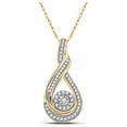 thumbnail image 1 of 10kt Yellow Gold Womens Round Diamond Fashion Pendant 1/4 Cttw, 1 of 2