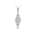 thumbnail image 1 of 10kt Yellow Gold Womens Round Diamond Fashion Pendant 3/8 Cttw, 1 of 1