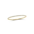 thumbnail image 1 of 10kt Yellow Gold Womens Round Diamond Flexible Single Row Bangle Bracelet 1 Cttw, 1 of 1