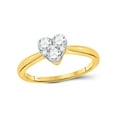 thumbnail image 1 of 10kt Yellow Gold Womens Round Diamond Heart Cluster Ring 1/2 Cttw, 1 of 4
