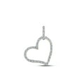 thumbnail image 1 of 10kt Yellow Gold Womens Round Diamond Heart Pendant 1/12 Cttw, 1 of 1