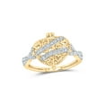 thumbnail image 1 of 10kt Yellow Gold Womens Round Diamond Locket Heart Ring 1/3 Cttw, 1 of 1