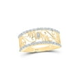 thumbnail image 1 of 10kt Yellow Gold Womens Round Diamond Mom Band Ring 1/10 Cttw, 1 of 1