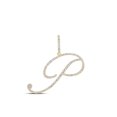 thumbnail image 1 of 10kt Yellow Gold Womens Round Diamond P Initial Letter Pendant 1/2 Cttw, 1 of 2